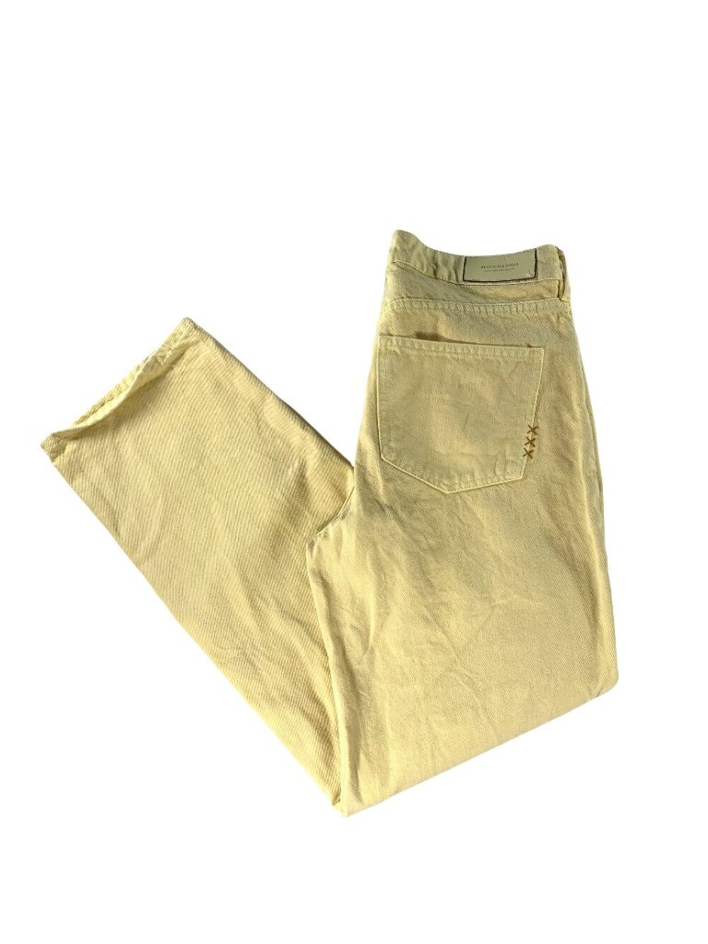 Scotch & Soda Men’s Straight Leg 5-Pocket Pants Jeans Yellow • Size 28x32